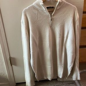 CASHMERE AND WOOL SWEATER  WITH ZIPPER L/XL